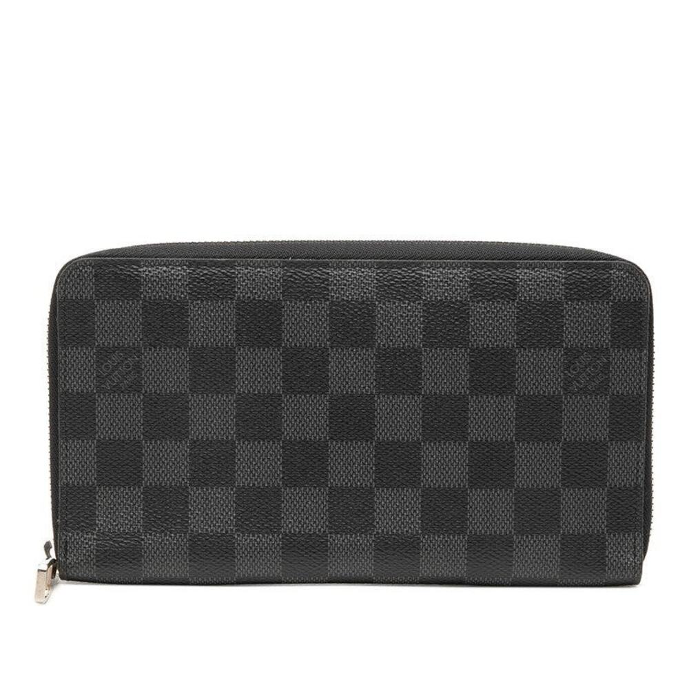 Louis Vuitton Damier Graphite Zippy Organizer Long Wallet Black